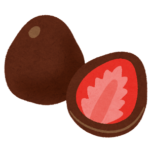 チョコいちごのイラスト