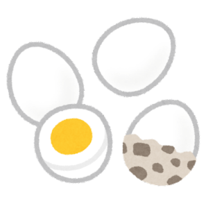 うずらのゆで卵のイラスト