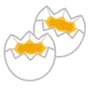 ゆで卵のイラスト