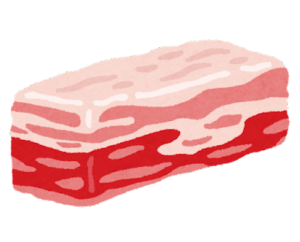 豚バラ肉のイラスト