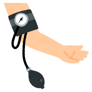 血圧を測る腕のイラスト