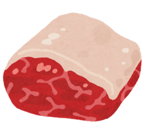 肉の塊のイラスト