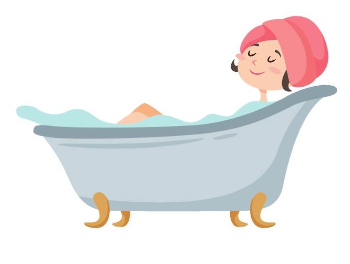お風呂に入る
