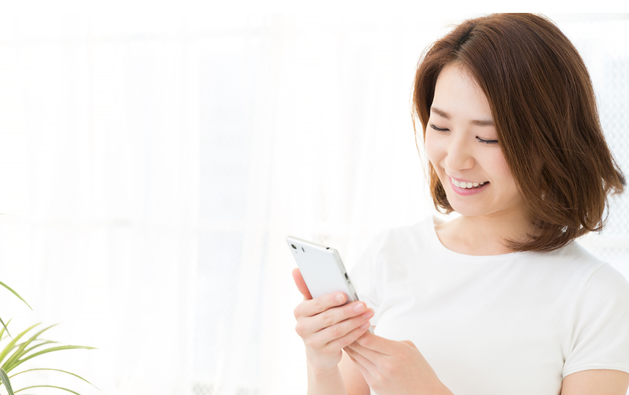 スマホ　女性