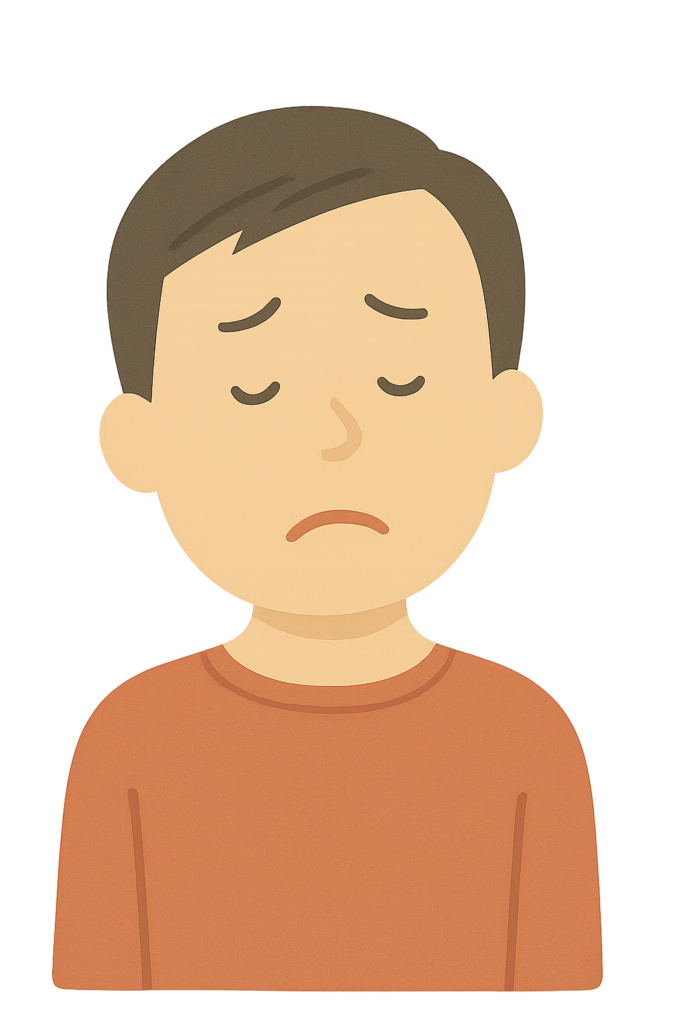 かなしい　男性