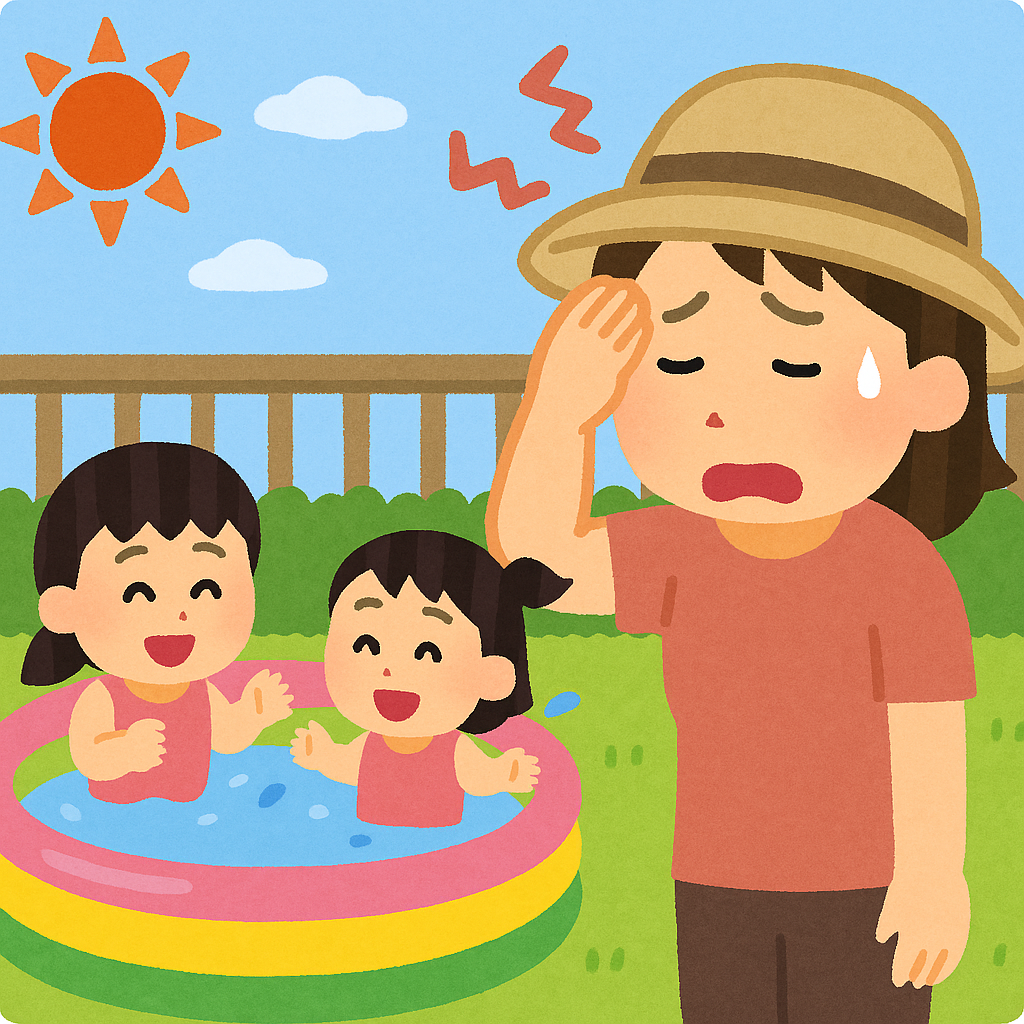 こどもたち　熱中症