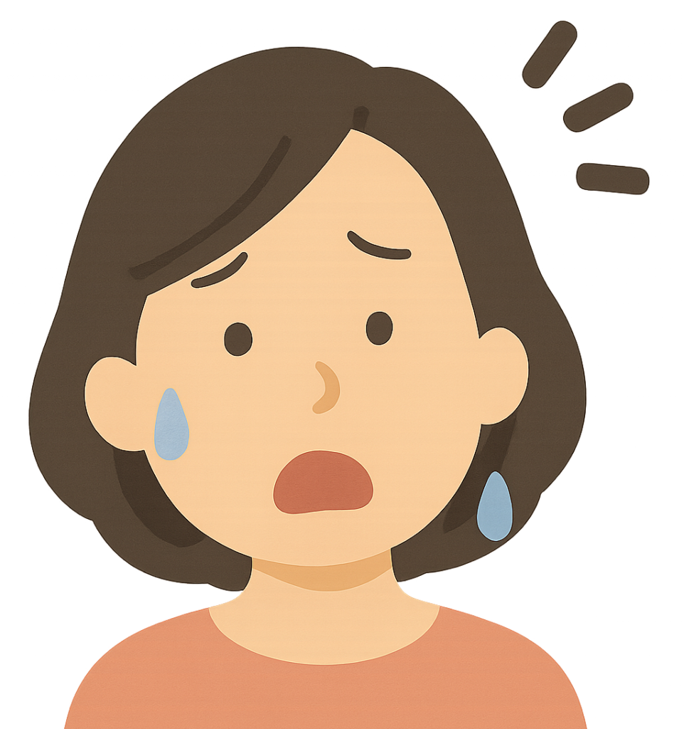 あせる　女性
