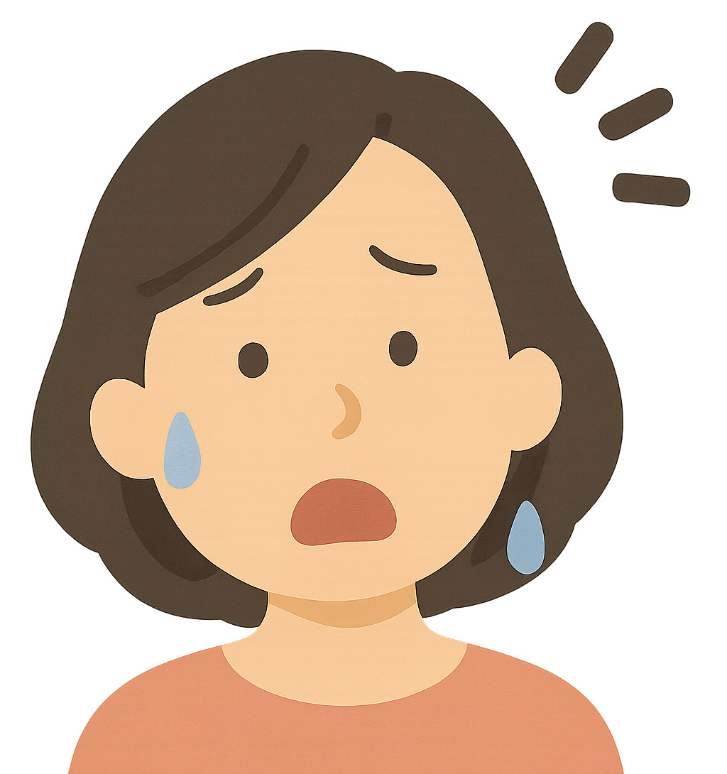 あせる　女性