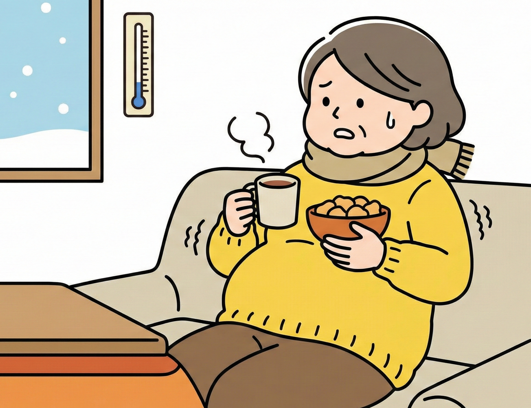 冬のダイエット・寒さを味方にして代謝を上げるイメージ