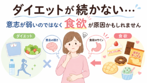 ダイエットが続かないのは意志の弱さ?のアイキャッチ